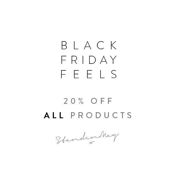 🖤#BLACKFRIDAY FEELS! 🖤
Get 20% off ALL haircare, styling and lifestyle products by #STANDENMAY on 24th November! The perfect gift for the festive season! x