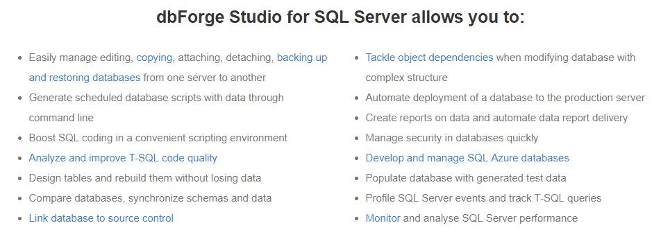 DevartSoftware's tweet photo. All-in-One SQL Server GUI Tool
Find more dbForge Studio for SQL Server features here 👉 https://t.co/J1LHvEHFVT
#SQLServer #Database #Developmenr #DBA #SQL https://t.co/ttsF8eGSkY