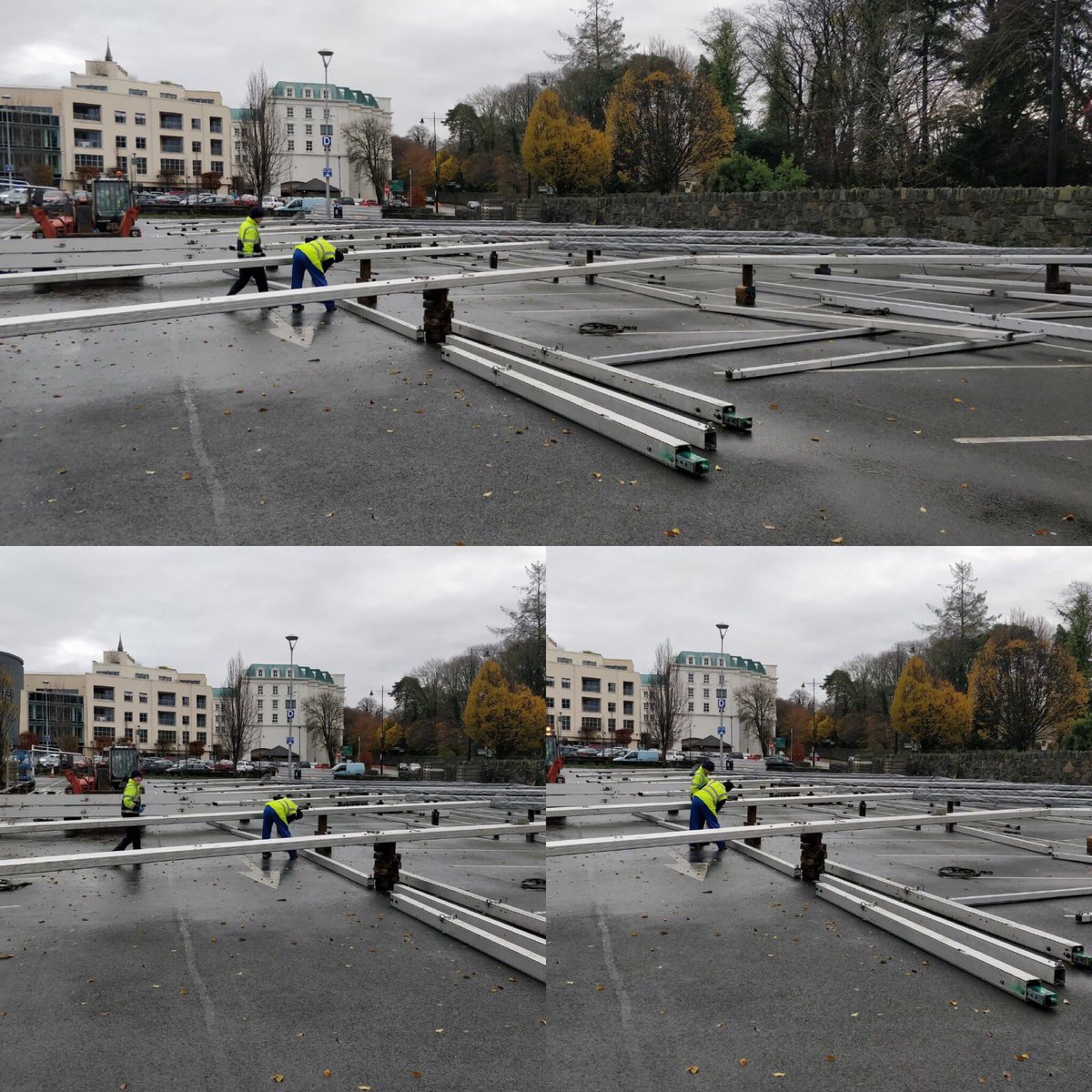 Killarney_OnIce's tweet photo. Our build has officially started... not long now until 01st of December for our opening evening! To Book online go to https://t.co/rK14bTwdia - opened selected dates for Christmas season ! #killarney @XmasInKillarney https://t.co/uVTFkJiZ3b
