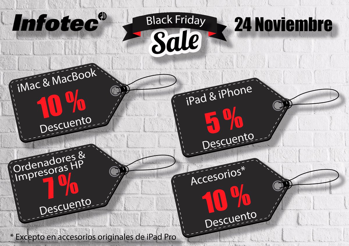 Infotec_Navarra's tweet photo. OFERTAS BLACK FRIDAY. Disfruta este viernes de HASTA UN 10% DE DESCUENTO. https://t.co/k8lShnayY8