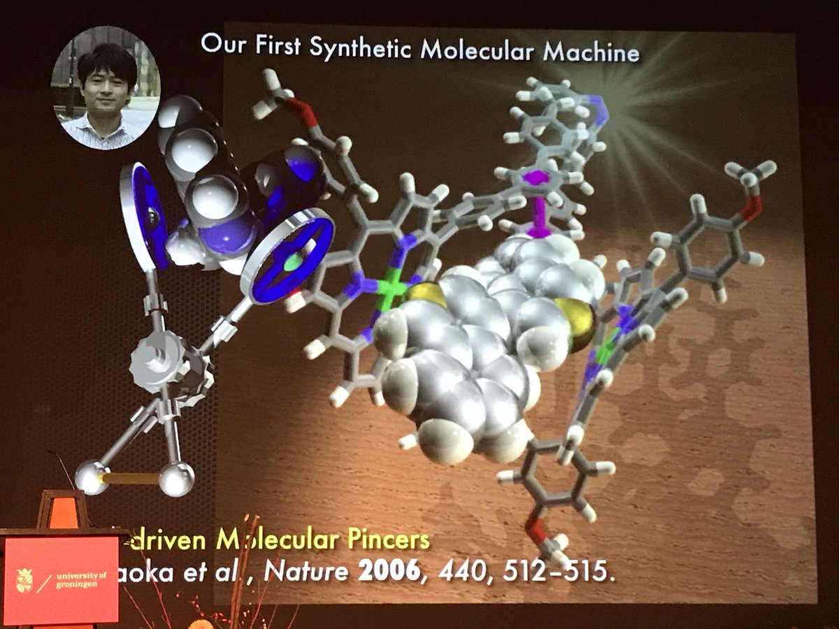 sirfrasersays's tweet photo. Takuzo Aida (Tokyo) introduces his talk on robotic nanocarriers that are responsive to endogenous signals by taking us back to the movie culture of 1966 and using his remarkable presentation skills to entertain the audience with his science and creativity. #MMNP. @univgroningen https://t.co/m6pCSEdnRl
