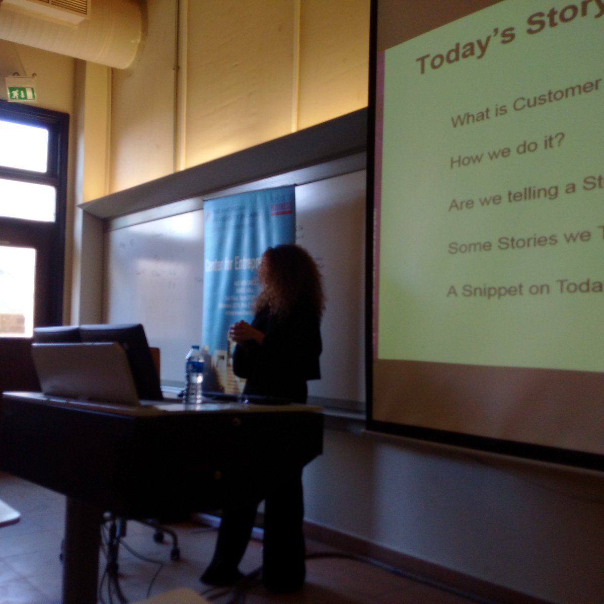 AUC_MFA's tweet photo. Rasha Sultan of Nielsen discussing customer insights at @AUC_Business #ENTR4102 @AUC https://t.co/HlQwOFrYy8