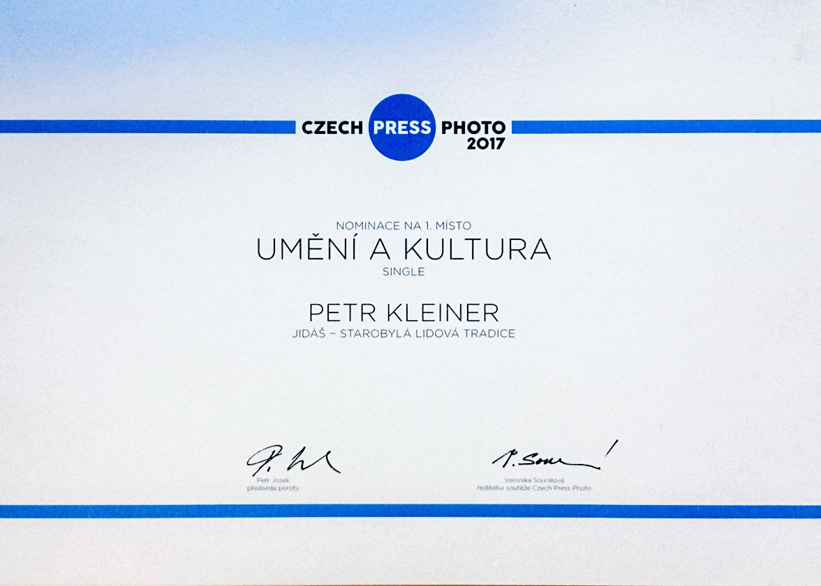 #CzechPressphoto 2017 Fotografie Jidáše byla nominována na Nejlepší fotografie v kategorii  Kultura za rok 2017. Nakonec zůstala mezi 3 Top fotografiemi.