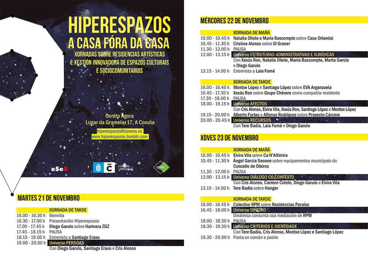 Cerdanyola's tweet photo. Aquests dies es du a terme a A Coruña les jornades 'Hiperespazos. A casa fóra da casa'. @vilaelvi hi participa. Hi presenta el procés participatiu de ca n'Altimira, a través del qual es decidirà quin ús tindrà l'antiga biblioteca.
Tota la informació a https://t.co/4UMi4ySlmr https://t.co/efhv6axy8a