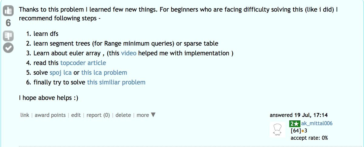 codechef's tweet image. Helping Pishty in his path&apos;s PSHTTR problem, 2★ak_mittal006 learned new things. He has shared the steps. Did it help you as well? Find here: bit.ly/2BcoMVv
#CodeChef #SolutionOfTheDay #P9 #learn