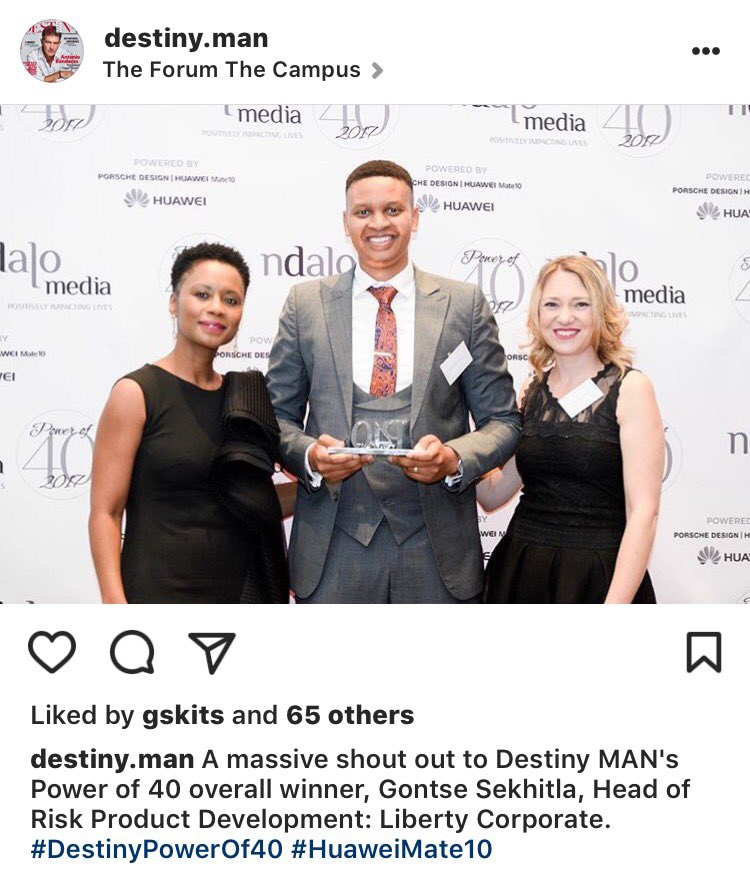 kwesi_nk's tweet photo. #DestinyPowerOf40 #GontseSekhitla congratulations sbali for the award @Destiny_Man https://t.co/l0S0I9E477