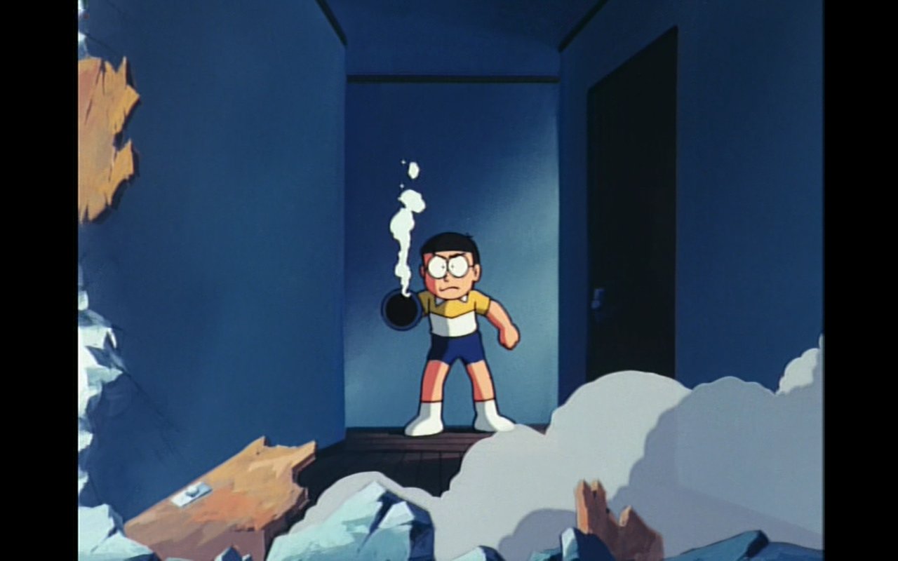緑の風 のび太と鉄人兵団 1986年 のワンシーン 普段しずかちゃんに関しては運がなくドラえもん の道具でしずかちゃんを自分のものにしようとするのび太 今回のび太はそういった道具を一切使わずにしずかちゃんの前でかっこいいところを見せられました