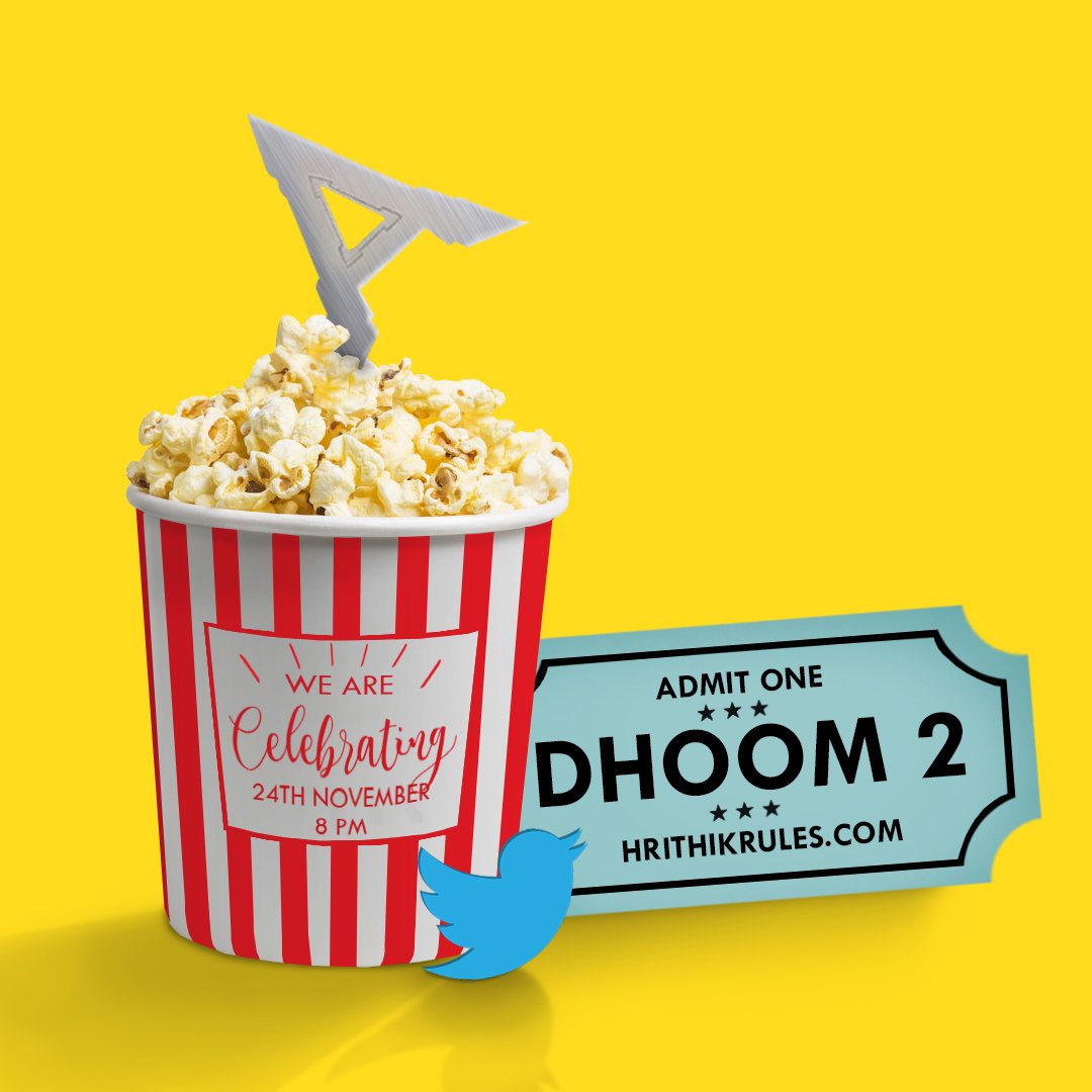 HrithikRules's tweet photo. It's #11YearsOfDhoom2 on 24th November and we are celebrating! Be there! #Hrithik #Aishwarya https://t.co/iAmAo2y3MD
