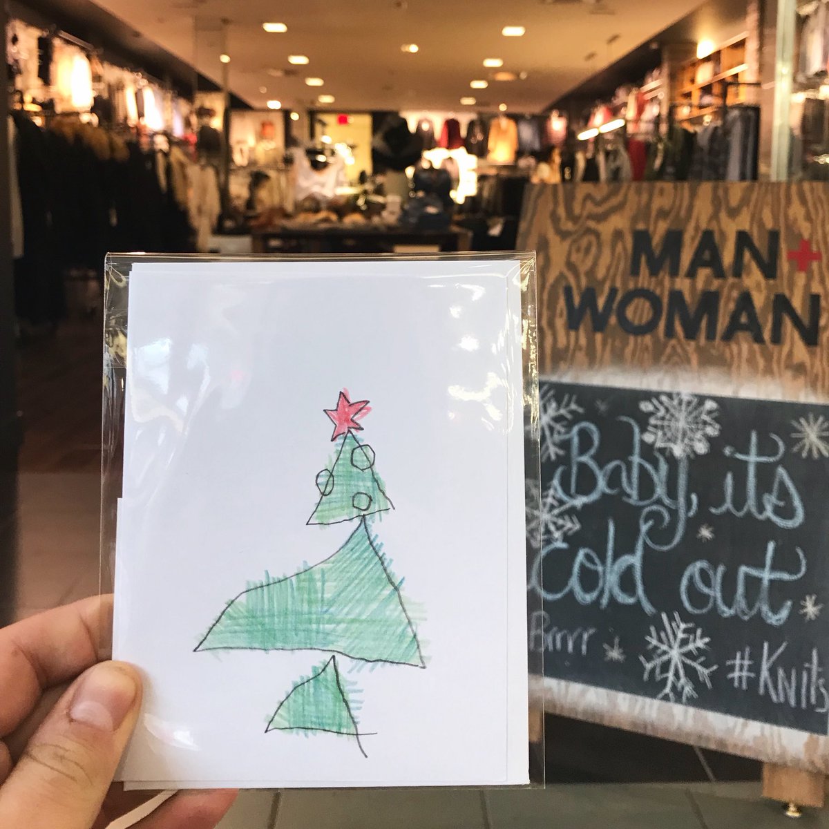 stickpplcards's tweet photo. Up your Christmas card game this year. 

Now available at @ManWomanHome in @ShopOrchardPark! $2 donated to @doWorkorg each card sold https://t.co/9PY2q0VZpl