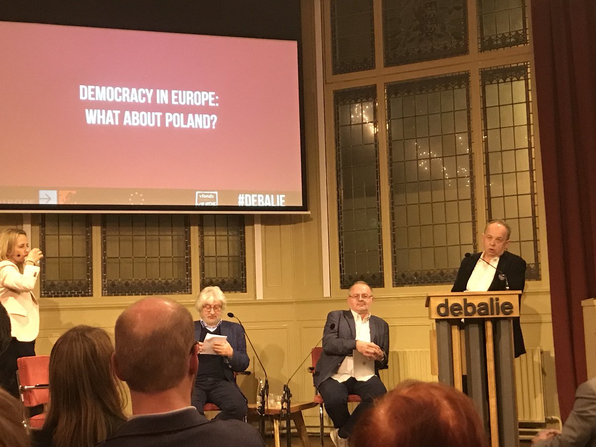 MaladaMagdalena's tweet photo. Because democracy must never be taken for granted. @DeBalie #debate #democracy #poland prof. #sadurski #bodnar #freedom #vrijheid #amsterdam https://t.co/SS5ZwZXSAn