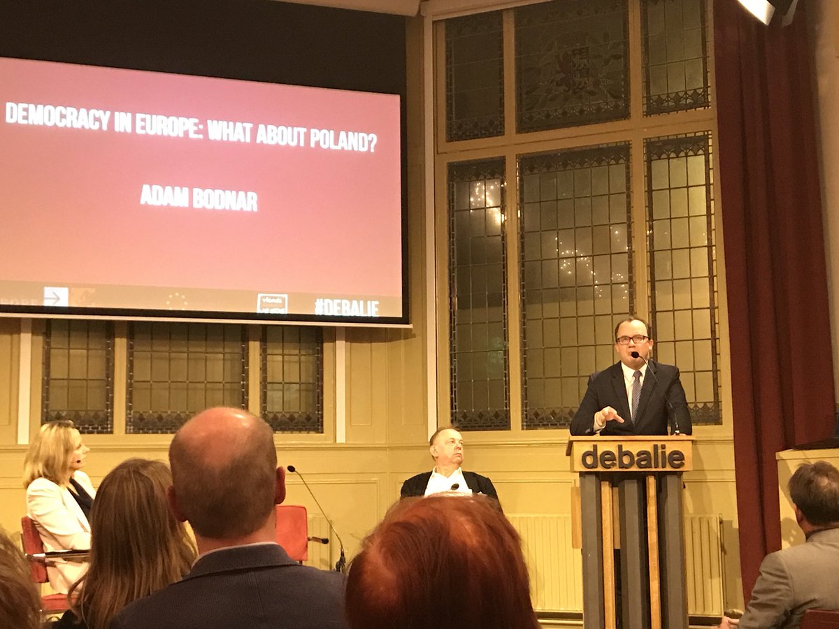 MaladaMagdalena's tweet photo. Because democracy must never be taken for granted. @DeBalie #debate #democracy #poland prof. #sadurski #bodnar #freedom #vrijheid #amsterdam https://t.co/SS5ZwZXSAn
