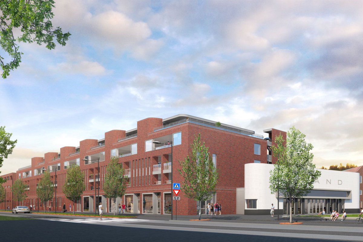 CrossmarkBreda's tweet photo. Dura Vermeer Bouw Zuid start binnenkort bouw blok C ‘Breda Vooruit’. Bouw duurt ongeveer anderhalf jaar. Het gaat om 42 vrije sector huurappartementen, 10 koopappartementen, 745 m2 commerciële ruimte en 73 parkeerplaatsen, aan de Stationslaan in Breda https://t.co/AFXCcorVmX