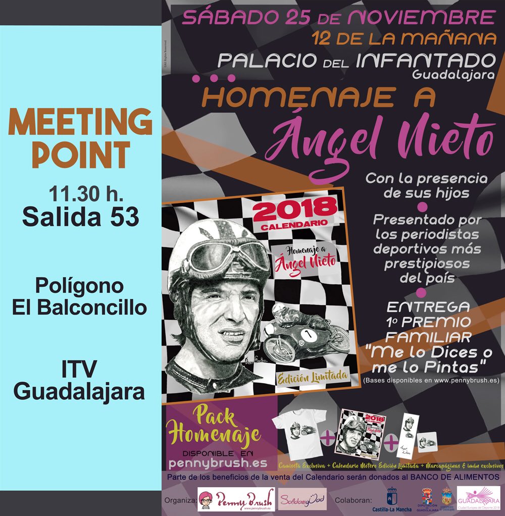 ITVAngelNieto's tweet photo. Este sábado estarán en #guadalajara @pablonieto22 y @geletenieto29 en un divertido homenaje que recorrerá el antiguo circuito urbano donde corría #angelnieto 🏍 https://t.co/lIKNl30KpS