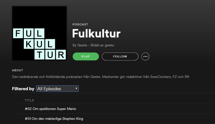 emilakered's tweet photo. Nu finns podden Fulkultur på Spotify! https://t.co/kgnA7P60PQ https://t.co/VDM8abMJB6