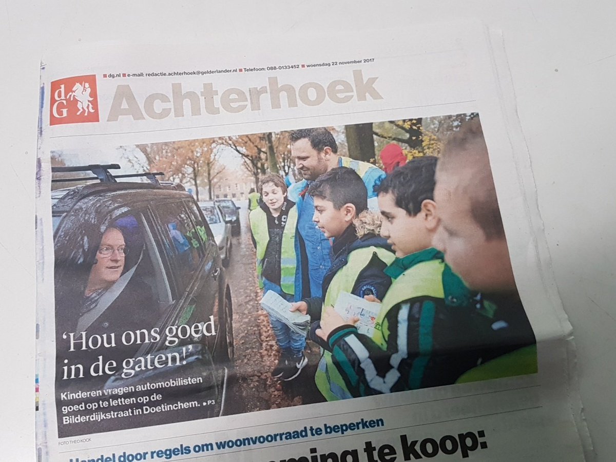 Vanochtend in <a href="/dgachterhoek/">De Gelderlander</a>  de verkeersactie bij het Noorderlicht.