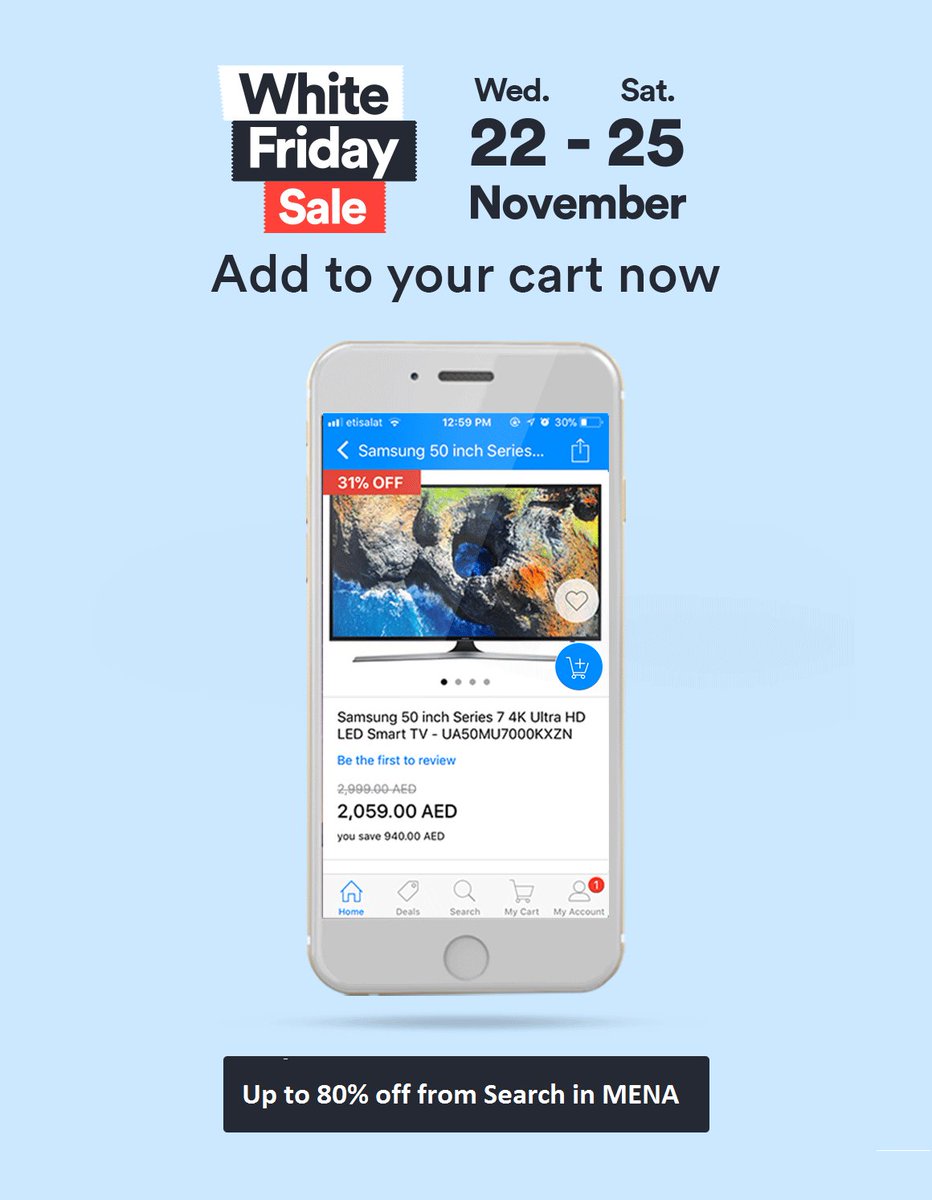 SearchinMENA's tweet photo. Up to 80% off from @SearchinMENA on #WhiteFriday @souq, Load your Cart now: https://t.co/OzAHJGvzsk https://t.co/JmAvjk8pT6