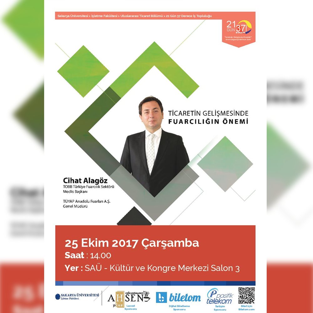 Biletomtr's tweet photo. 25 Ekim 2017 tarihinde "Cihat Alagöz ile Ticaretin Gelişmesinde Fuarcılığın Önemi"  adlı etkinlik https://t.co/dgVDjai13z'un dijital biletleme sponsorluğunda gerçekleştirildi. #biletom #bilet #event https://t.co/40FaBoh25m