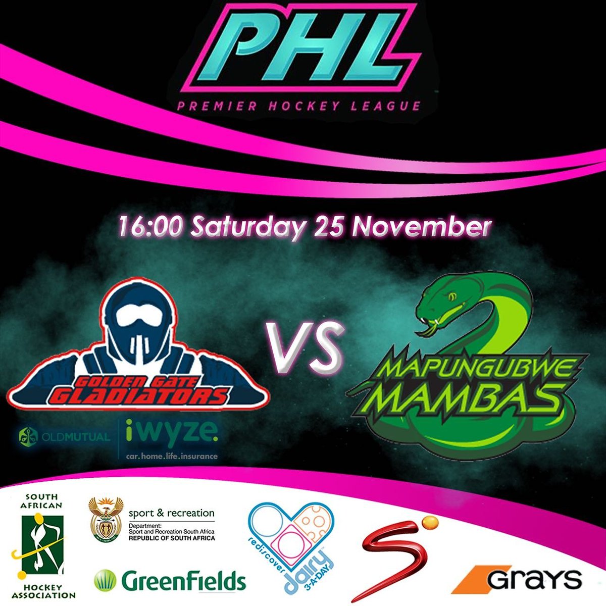 Get down to Randburg Astro this weekend for some incredible <a href="/SA_PHL/">CTM PHL</a> action. We will be taking on the <a href="/GGGladiatorsPHL/">GGGladiatorsPHL</a> in our opening game at 16:00 on Saturday. If you can't make it, be sure to catch it on <a href="/SuperSportTV/">SuperSport 🏆</a> you won't want to miss it! 
#mambastrike #fangclub #mambas