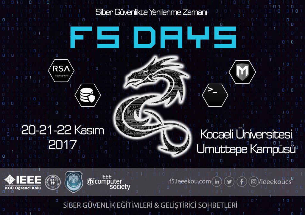 su13ym4n's tweet photo. Bugün 14:00-15:00 (düzeltme: 15:00-16:00 değil) arasında @ieeekoucs'in düzenlediği F5 Günlerinde "Siber Güvenlikte Kariyer" isimli bol soru-cevaplı bir sunum yapacağım. Meraklıları beklerim. #F5Days https://t.co/9vqV0Diikz https://t.co/MZ0Vvcm0po