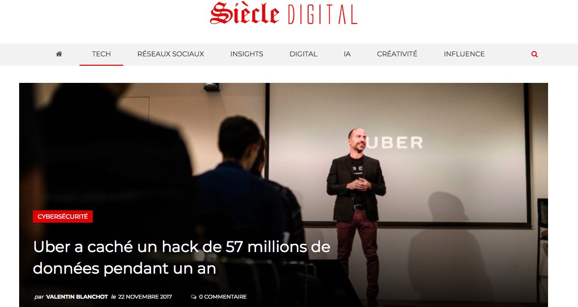 MADVTC's tweet photo. 💻"Il y a plus d’un an, en octobre 2016, #Uber a été la cible d’une cyberattaque qui a rendu accessibles les données de 57 millions d’utilisateurs et de chauffeurs". https://t.co/PkbztjtvBM #VTC #Cybersecurite #cyberattack https://t.co/oqC3Qynzm5