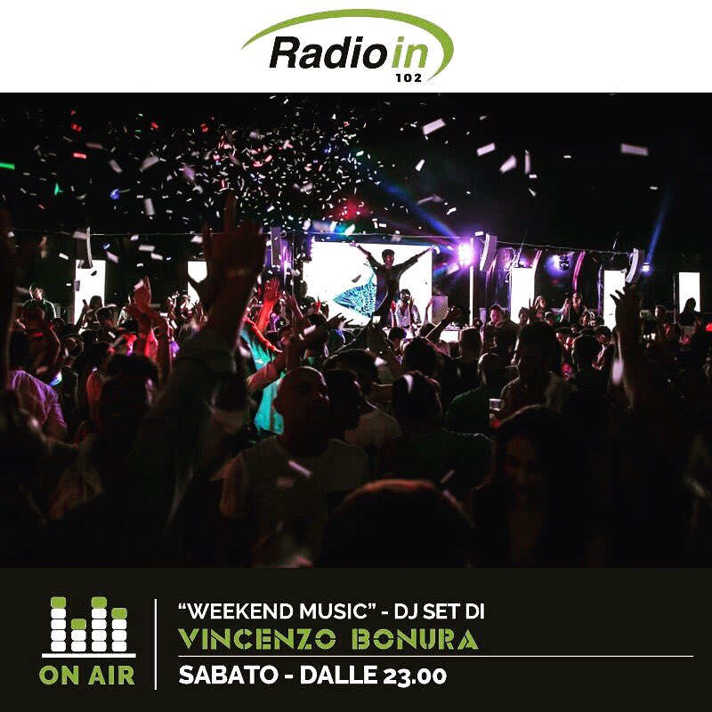 djbonura10's tweet photo. Every Saturday Night On Air in @radioin102 with new format Weekend Music my djset to 23.00 stay Tuned 📻📱🎼😎 #djs #house #housemusic #dance #dancemusic #love #peace #rave #respect #unity #edmwarrior #plurwarrior #edmfamily #edmfam #edmlife #happy #crazy #amazing #music #love https://t.co/9PJP6s560R