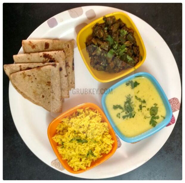 grubkey's tweet photo. #GrubKey - Today's Menu (22 Nov 2017)  - #Kadhi + #VegBhendi + #HaldiRice + #Chapati + #Salad https://t.co/2iUmR5ZOBA