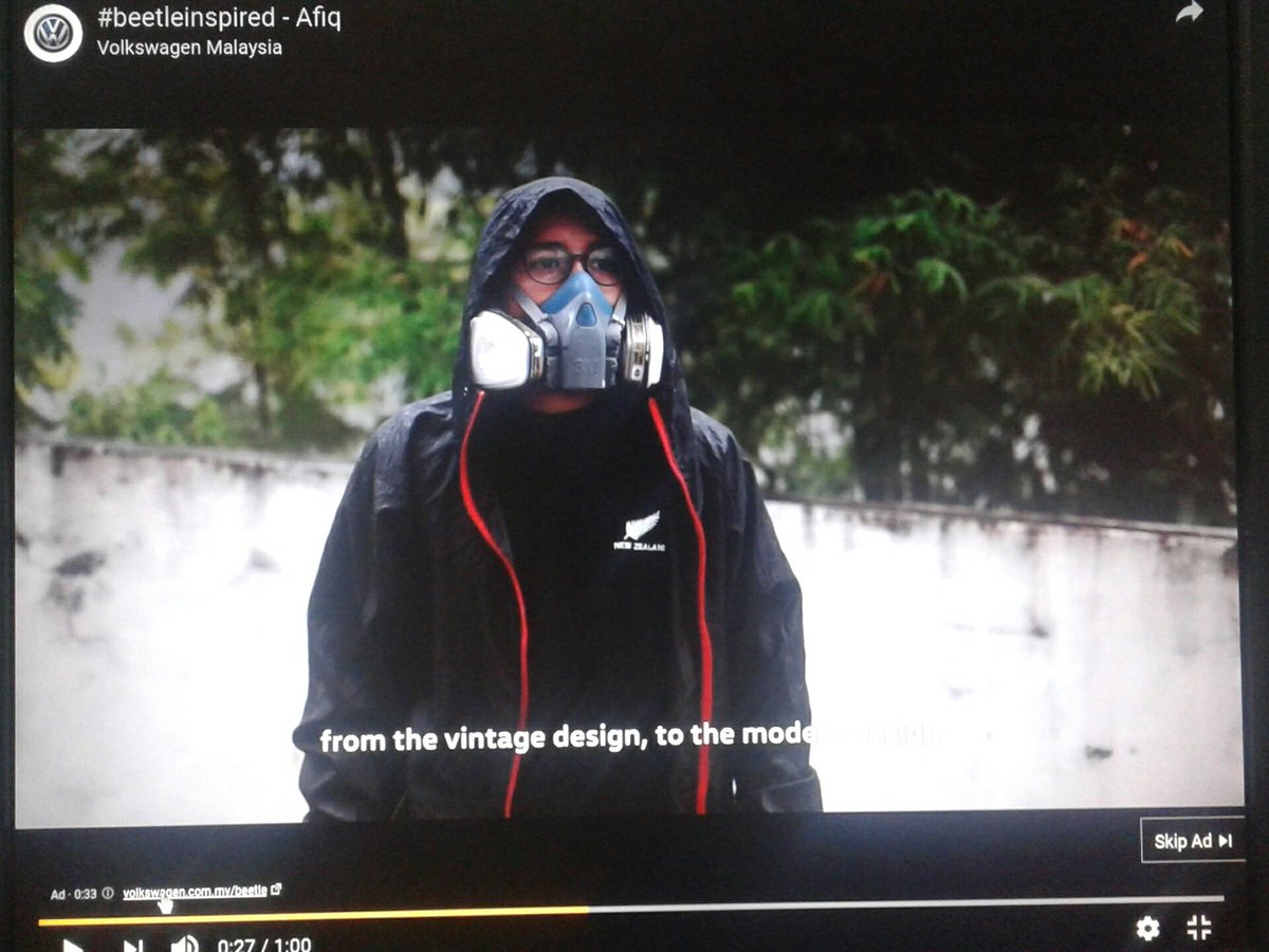 haDimunan's tweet photo. First time aku tak skip YouTube ads.
Salute @afqaffy 🙌 #beetleinspired https://t.co/48IrJQ5X4E