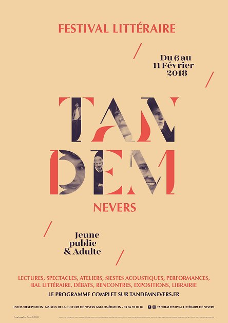 TandemNevers's tweet photo. [RDV] 5è édition du festival du 6 au 11 février : invités auteurs adultes #PhilippeJaenada #AliceZéniter #CécileCoulon  #LaurentGaudé  #ArnaudCathrine #KarineHenry #ArnoBertina #FrançoisHenriDeserable #ClémentBénech #YoannThomerel https://t.co/eOzWYHZhZI