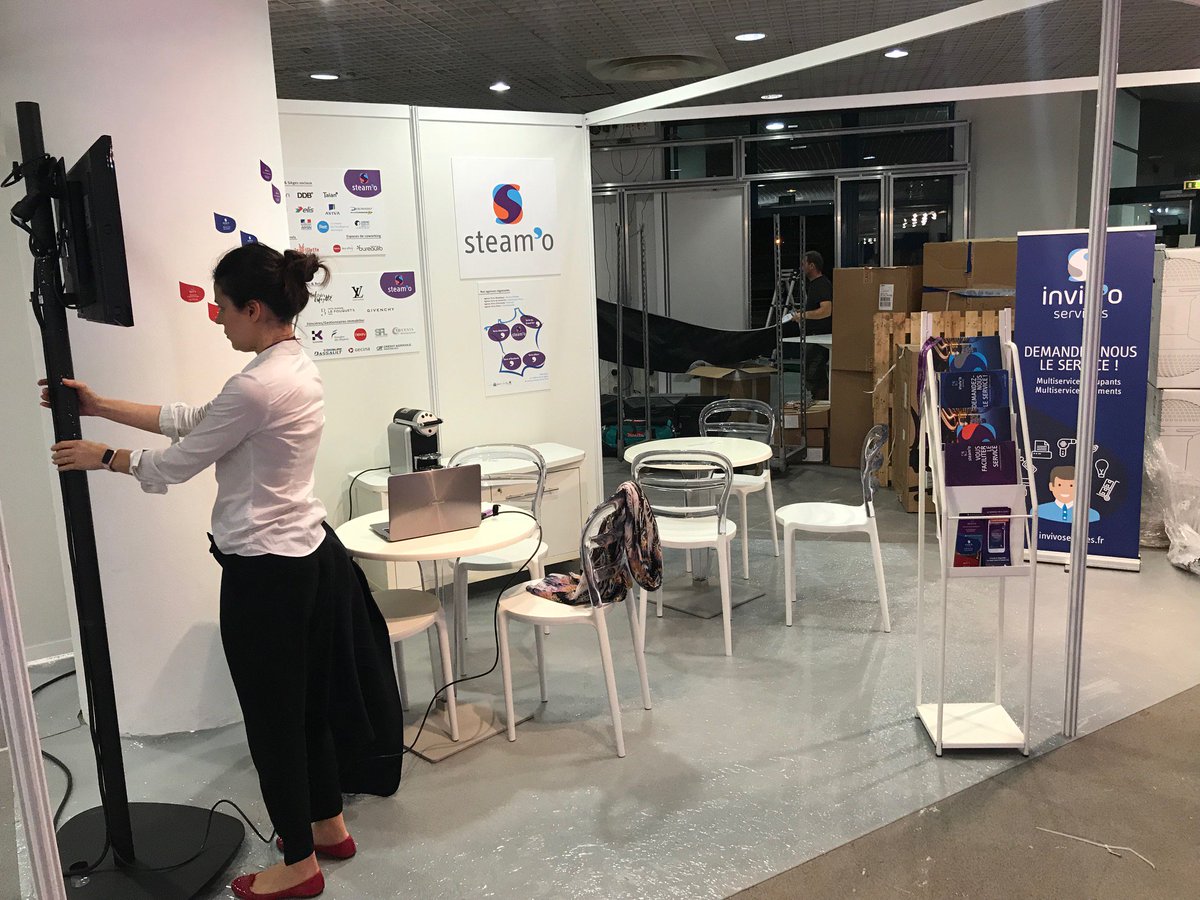 Steamo_fr's tweet photo. C'est parti pour 3 jours de présence au @WorkplaceCannes ! Au programme,  échanger autour de nos intérêts communs : l'environnement de travail ! #FMeur #maintenance #RealEstate https://t.co/s1EFIWOTqb