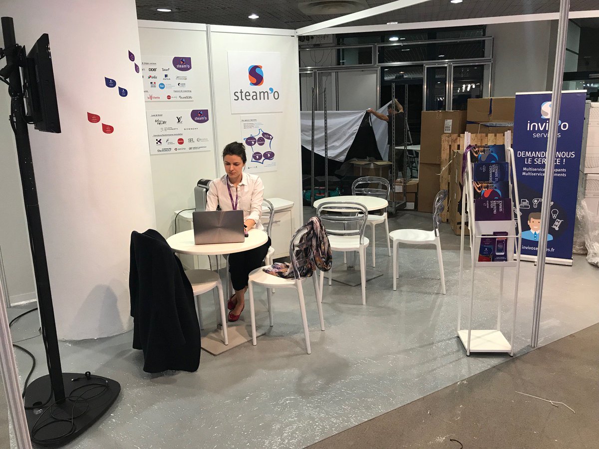 Steamo_fr's tweet photo. C'est parti pour 3 jours de présence au @WorkplaceCannes ! Au programme,  échanger autour de nos intérêts communs : l'environnement de travail ! #FMeur #maintenance #RealEstate https://t.co/s1EFIWOTqb