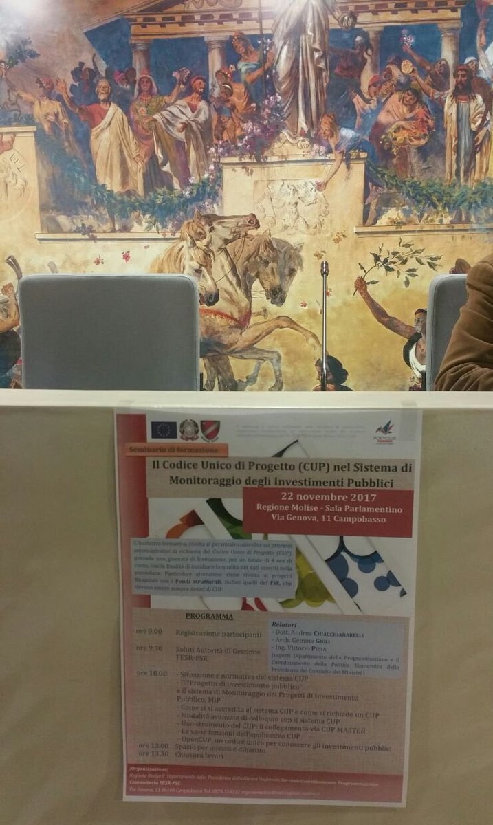 CodiceCUP's tweet photo. Oggi una giornata di formazione con Struttura di Supporto #CUP @DipePcm a #Campobasso
#Opengov #Datigov
https://t.co/WR6xPcVtH4 https://t.co/VtRUGcYt5g