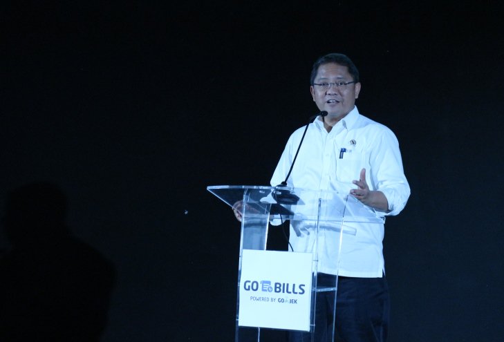 kemkomdigi's tweet photo. Sambutan Menteri Kominfo pada "GO-JEK Luncurkan GO-BILLS untuk Pembayaran Listrik dan BPJS Kesehatan"   di Kantor Go-Jek Indonesia Jakarta Selatan (22/11) hm.u https://t.co/jYvk89gDtV