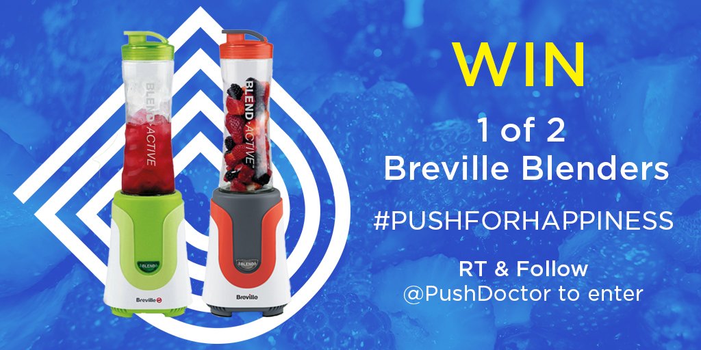 PushDoctor's tweet photo. Mix it up and #WIN 1 of 2 Breville Blenders! 🍊🍌
To enter our #competition simply, follow @pushdoctor RT to enter.
https://t.co/ydIrnCmV7E #PushForHappiness https://t.co/joipjCCRKH