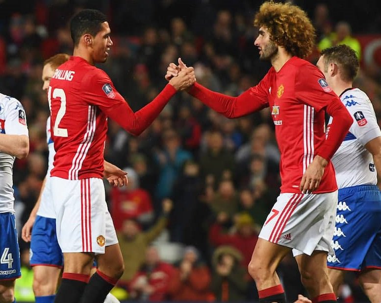 Happy birthday to Manchester United duo Chris Smalling and Marouane Fellaini, who turn 28 and 30 respectively today! 