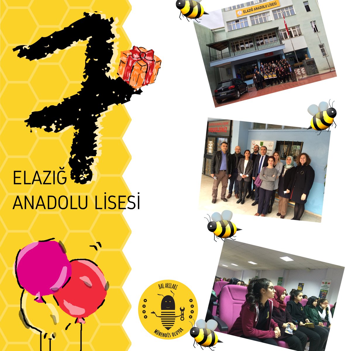 Bizimle sen de geriye doğru sayar mısın☝️
21 Kasım'da #BalArılarıMühendisOluyor demek üzere Elazığ Anadolu Lisesi'ndeydik🐝