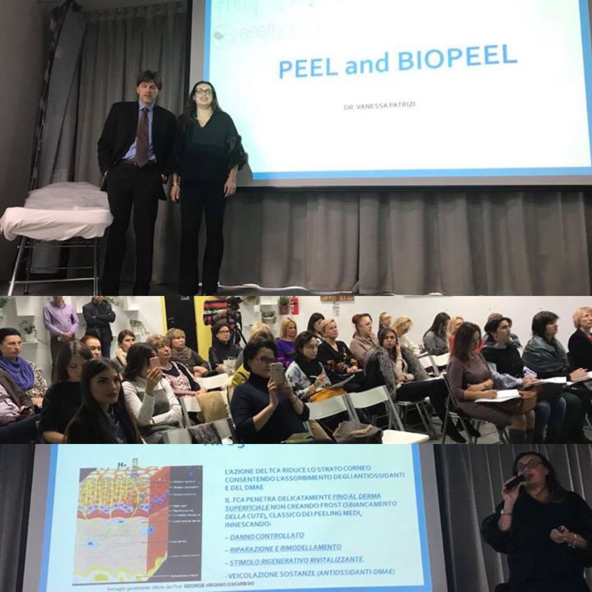 Vanessa_Patrizi's tweet photo. Our very own surgeon #director dr. Vanessa Patrizi sharing her knowledge in Kiev on #peeling and how to apply it in #aesthetic medicine! Next launch UK on the new generation of peeling TC3. #pigmentation #melasma #rejuvenation #scars #skin #softsurgery #aesthetics @FusionGtUk https://t.co/ofKLnrzZXL