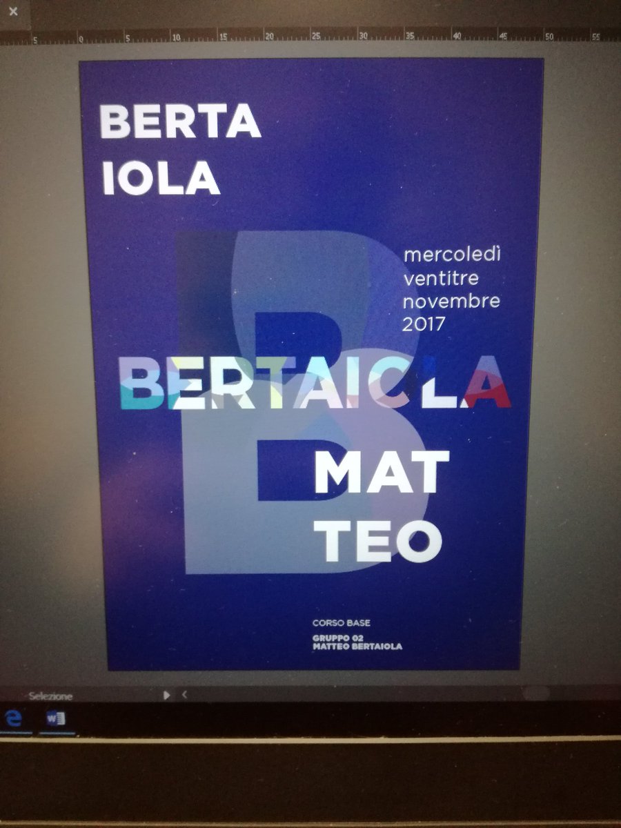 MatteoBertaiola's tweet photo. Esercizi di illustrator alla @IUS_VE #Illustrator #myname https://t.co/M2zQlHDozl