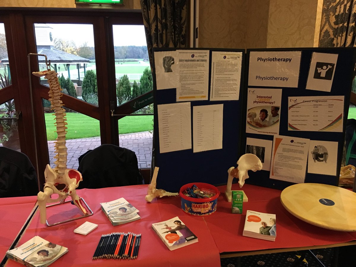 PhysioSabrina's tweet photo. At the Staffordshire Careers Event. Showcasing MSK physiotherapy #enspiringthefuture #nextgenphysios https://t.co/FvPofrlxQ0