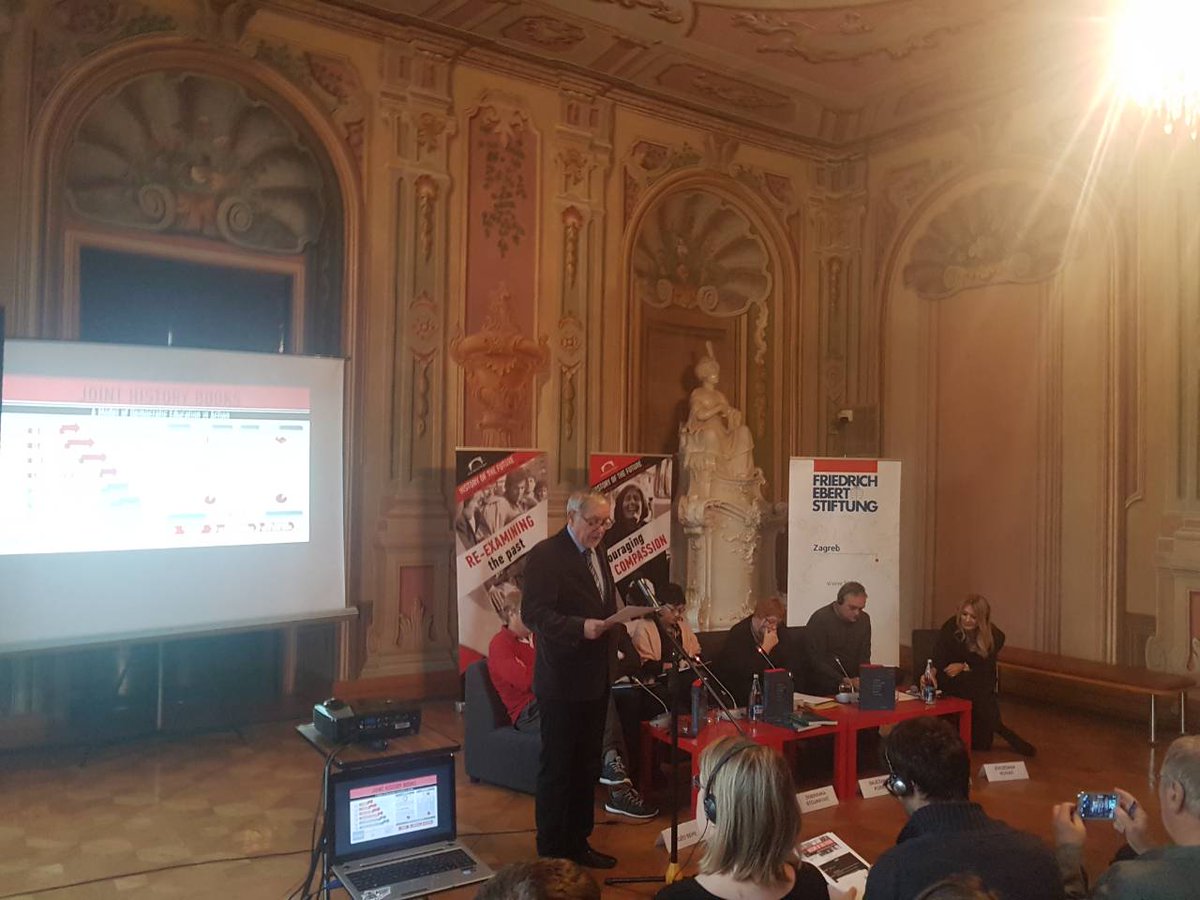 CDRSEE's tweet photo. The #JointHistoryProject workbooks are an example of how contemporary #history should be taught in our region, says Peter Vodopivec, Slovenian Historian from the Institute of Contemporary History https://t.co/5vVdTiosHS