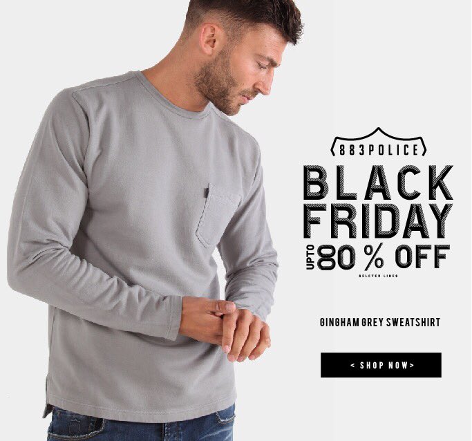883Police's tweet photo. THE #883POLICE BLACK FRIDAY SALES STARTS TODAY! ⚡️⚡️⚡️
https://t.co/JNt4ABR5kG
•
#BlackFridayFeeling #BlackFridayDeals #BlackFriday2017 #Sale #Fashion #MensFashion #MenStyle #DesignerMensWear #BlackFriday https://t.co/Qer3IuqxLL