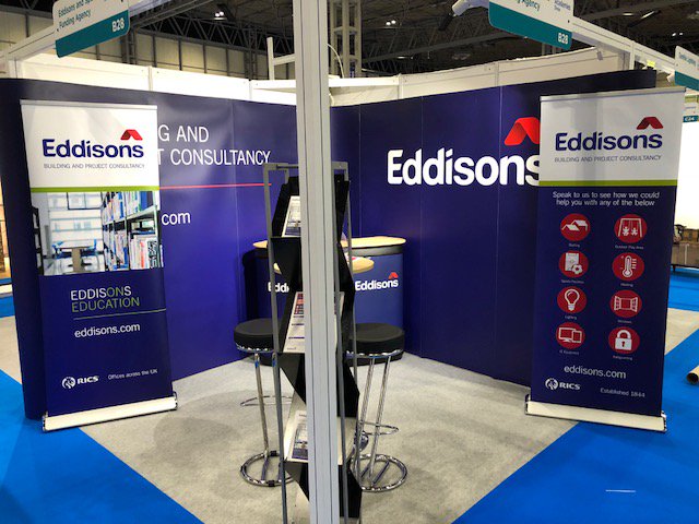 Eddisons's tweet photo. We're at the @Academies_Show today, Come and have a chat with us at Stand B28 to find out how we can help you apply for funding to make improvements at your school. There will also be a free draw at the stand to win £100 of book vouchers #AcademiesBIR17 #Eddisons https://t.co/cV8lUGP9qm