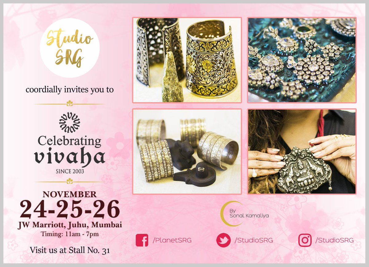 studiosrg's tweet photo. STUDIO SRG coordially invites you!
#StudioSRG #style #Radience #Glamour #Jewellery #PureSilver #HandmadeJewellery #WeddingJewellery #WeddingJewelleryPune #ShopInKoregaonPark #SilverStore #WeddingShopping #WeddingShoppingPune #Earrings #Neckpiece #Necklace #SilverJhumkas https://t.co/350ikx78e6