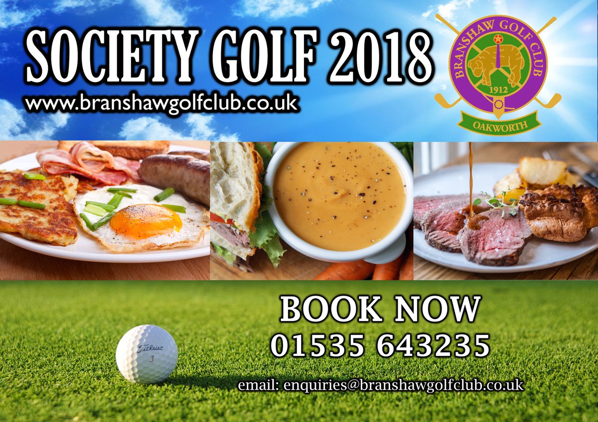 Golf Society bookings now being taken for 2018. Come@and play a fantastic <a href="/JamesBraid6/">James Braid</a> <a href="/DrAlisterMacKen/">Dr. AlisterMacKenzie</a> designed golf course. Contact us on 01535 643235 or email enquiries@branshawgolfclub.co.uk