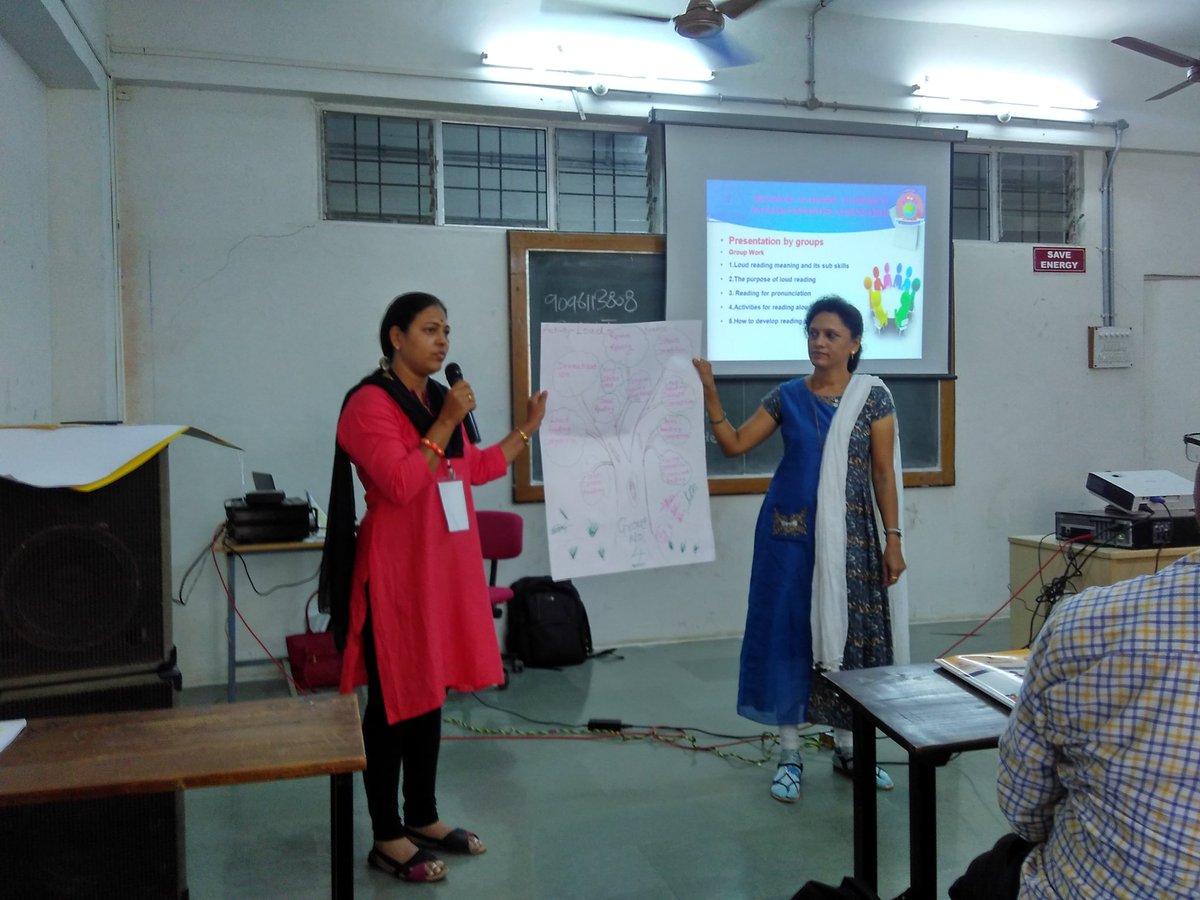 A moment in spoken English training.