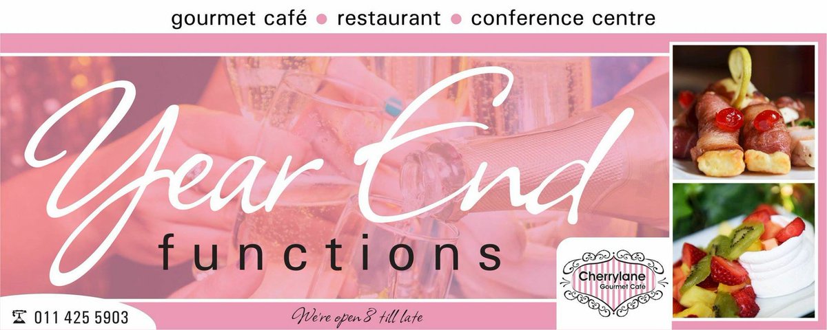 LIfestyleTer's tweet photo. Book your year end function @ #CherrylaneGourmetCafe
We have a great set menu selection available.
#YeaEndFunctions #FunctionVenue #GourmetCafe #cirobertson https://t.co/y61eaJjLgn