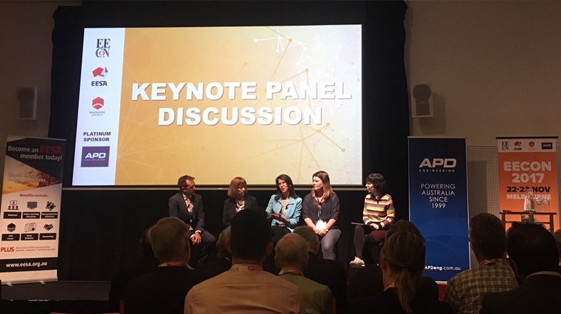 nmgroupinnovate's tweet photo. Industry experts on the panel at #EECON earlier discussing #innovation and the #futureofthegrid https://t.co/uGX8wtpccD https://t.co/5qCsjOiGd6