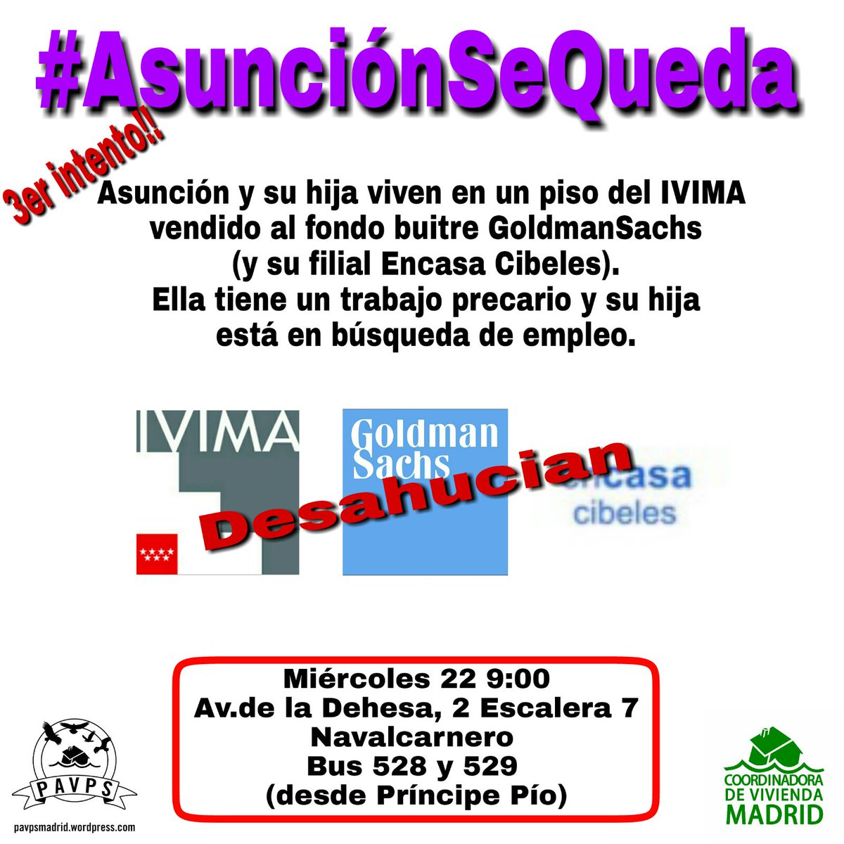 Coordinadora de Vivienda de Madrid tweet media