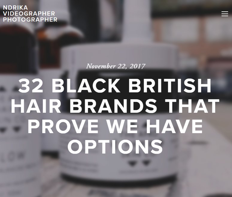 Due to researching my latest film, I've come across many Black British owned hair brands that I want to share &amp; just in time for Christmas! bit.ly/BlackBritishHa…
Share this post &amp; support the abundance of brands we have HERE in the UK. #allgiftallgrind #eyeopening #natural 💜