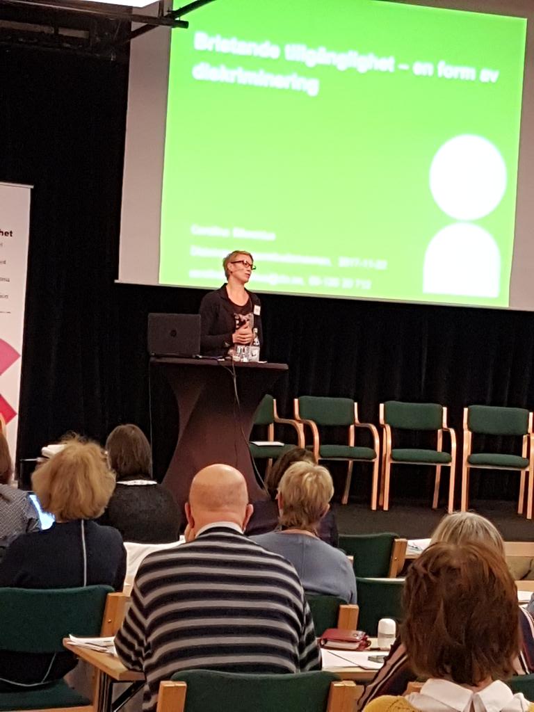 MFDse's tweet photo. Bristande tillgÀnglighet en form av diskriminering, Carolina Stiwenius @DO_Sverige #MRMFD #CRPD https://t.co/SGQr8IgTZY