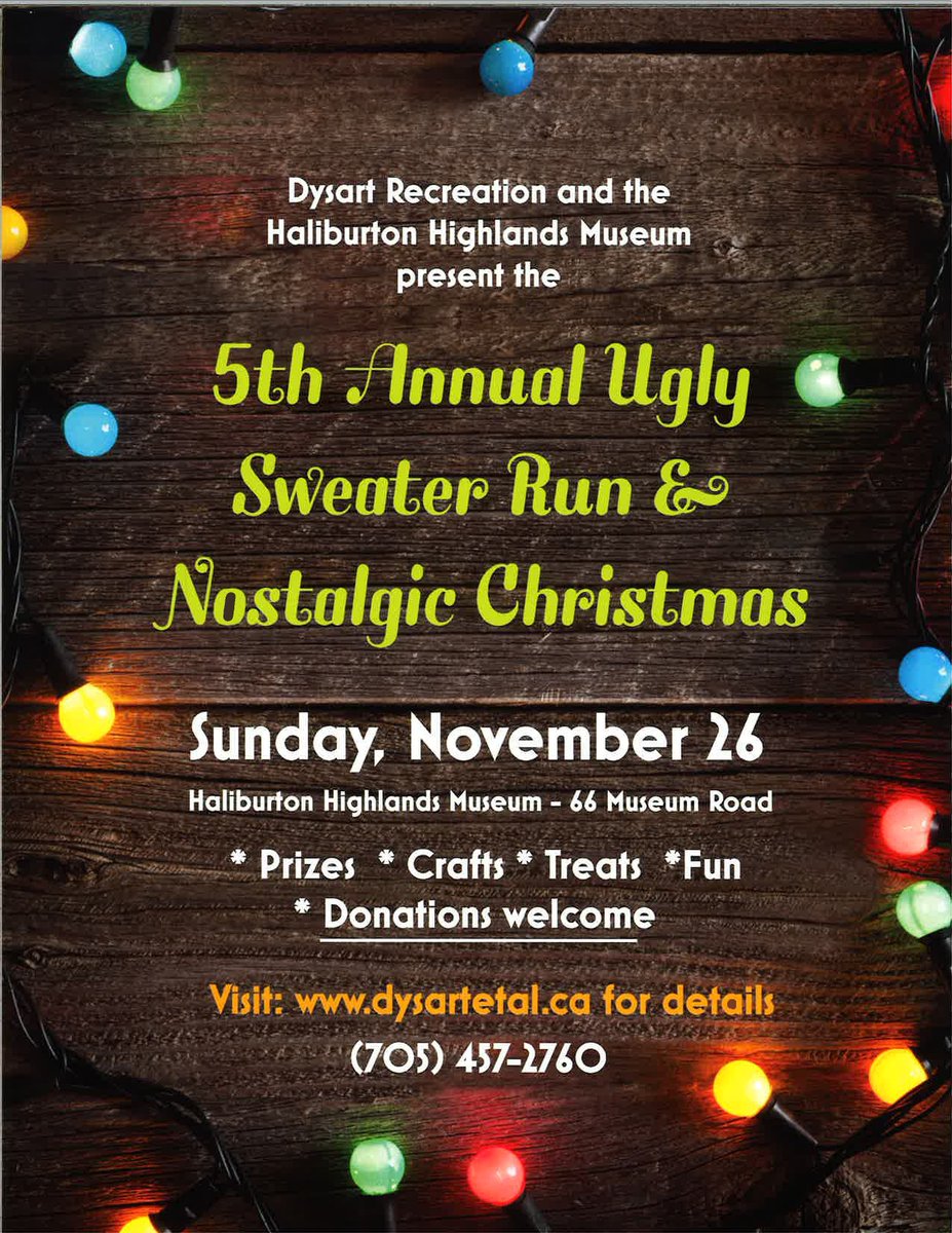 Have you started decorating your ugly Christmas sweater yet? Don't forget to join us after the run/walk for treats and fun festivities at the museum between noon and three!